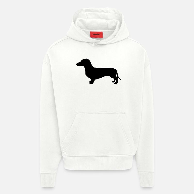 Dackel Teckel Silhouette - Hoodie- made by SPREAD  - OFF WHITE