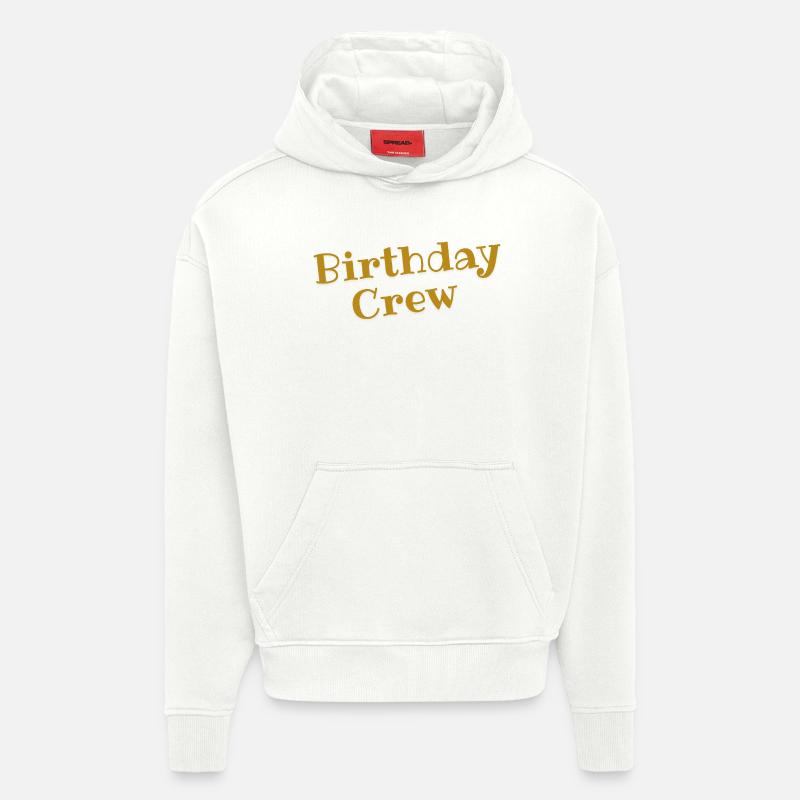 Équipe d’anniversaire - Sweat à capuche bio épais oversize fabriqué en UE - OFF WHITE