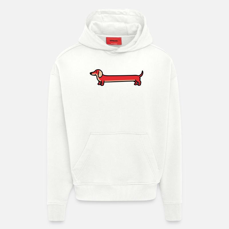 Dackel Teckel Hund Flat Design - Hoodie- made by SPREAD  - OFF WHITE