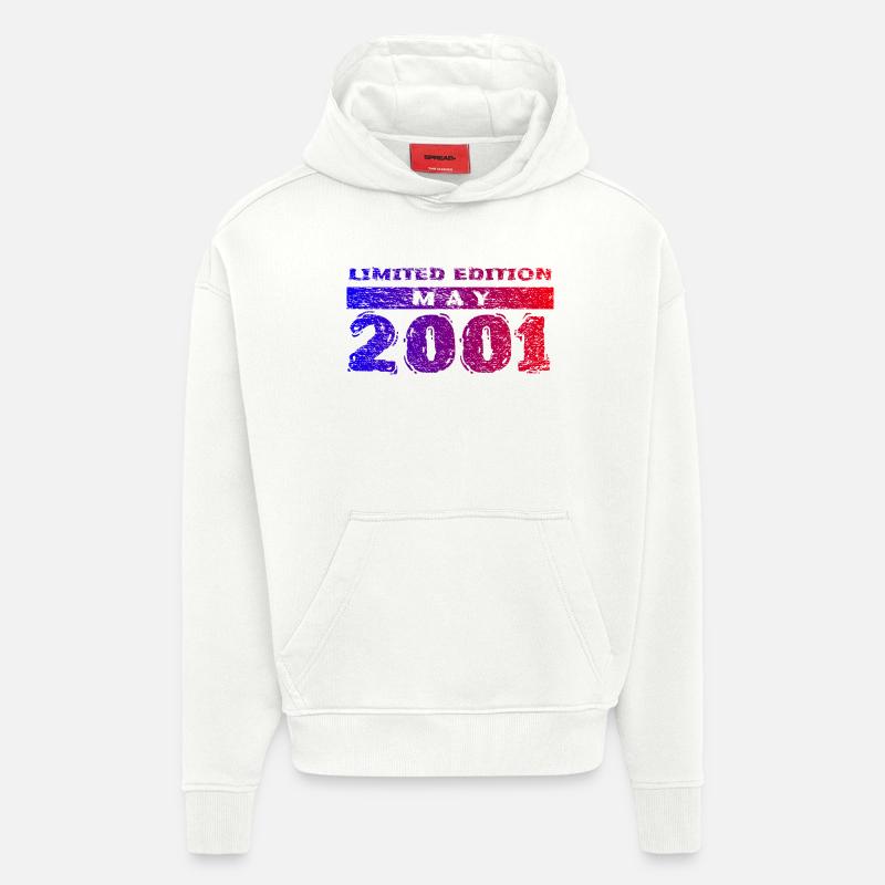 25e anniversaire Édition Limitée 05/2001 - Sweat à capuche bio épais oversize fabriqué en UE - OFF WHITE