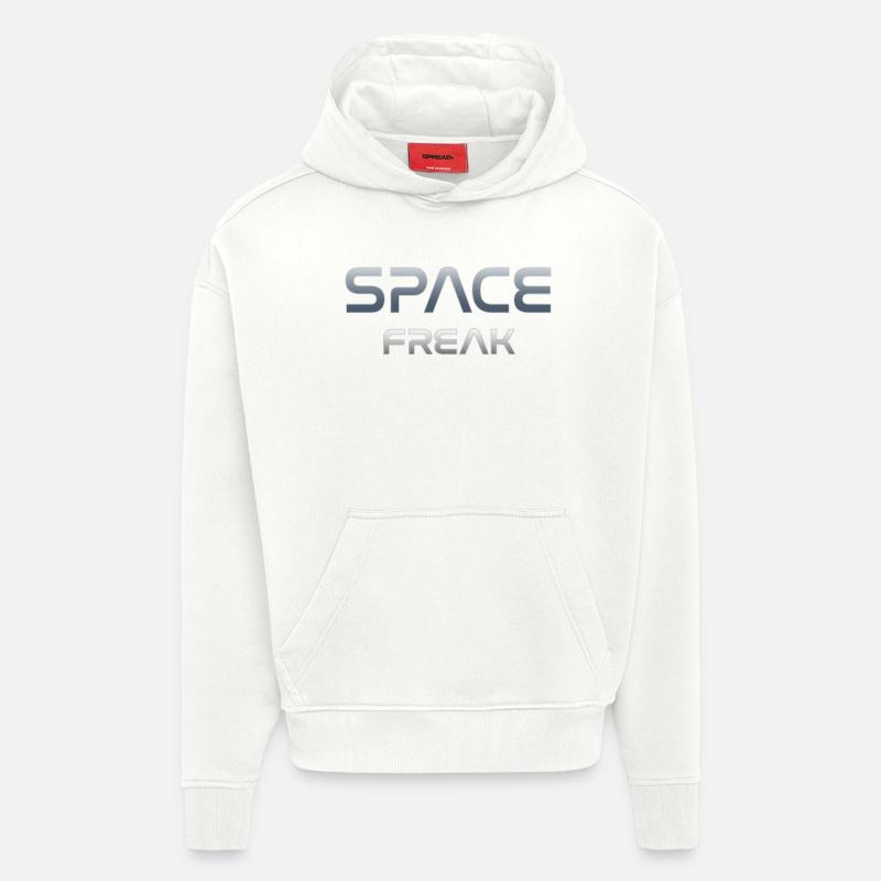 Space Freak Celestial Gradient Tee - Heavyweight Oversized Organic huppari Made in EU - OFF WHITE