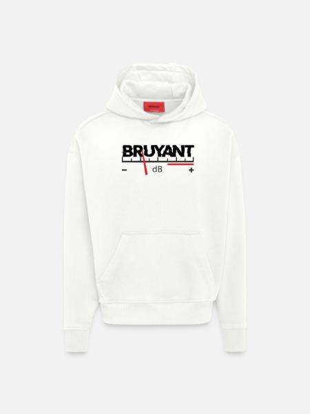 Bruyant - Sweat à capuche bio épais oversize fabriqué en UE - OFF WHITE