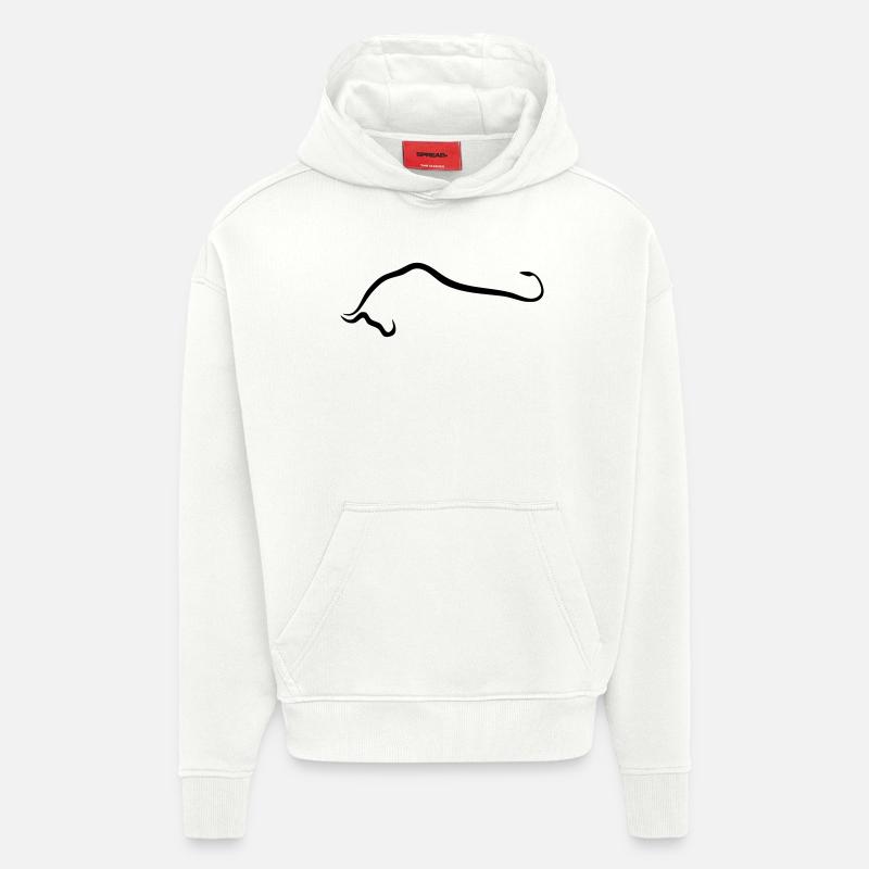 Toro Silhouette - Sweat à capuche bio épais oversize fabriqué en UE - OFF WHITE