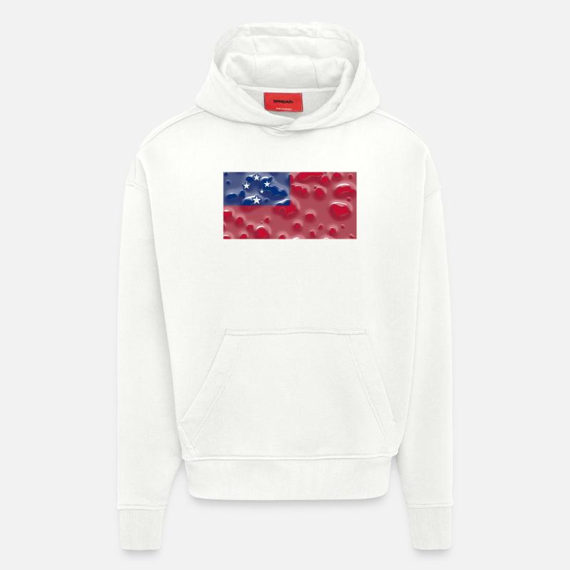Samoa rurale - Sweat à capuche bio épais oversize fabriqué en UE - OFF WHITE