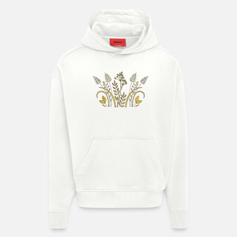 Fleur - Sweat à capuche bio épais oversize fabriqué en UE - OFF WHITE