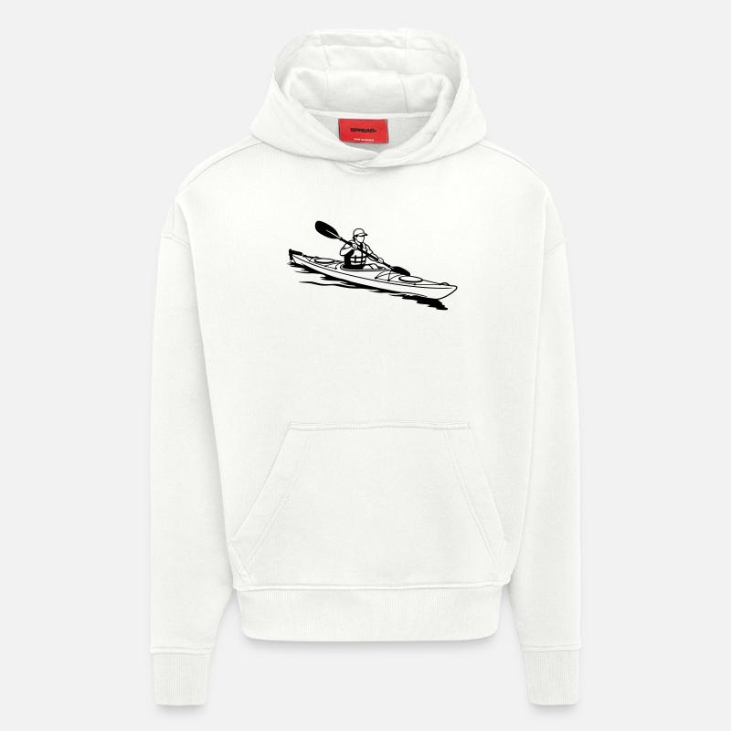 Kayak - Sweat à capuche bio épais oversize fabriqué en UE - OFF WHITE