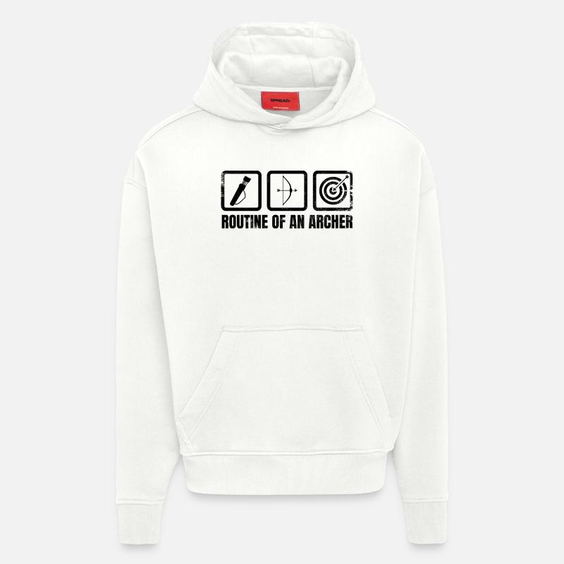 Archer routine - Hoodie- made by SPREAD  - OFF WHITE