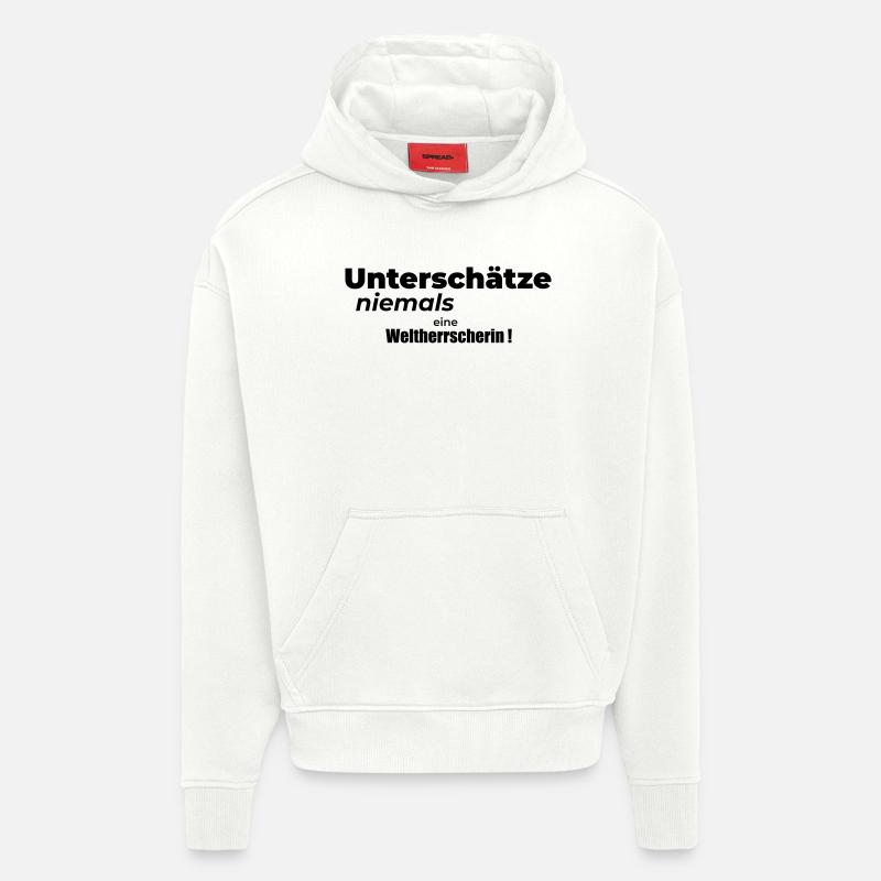 Souverain mondial - Sweat à capuche bio épais oversize fabriqué en UE - OFF WHITE