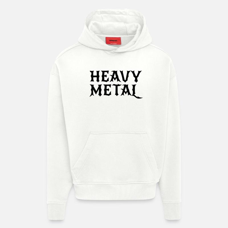 Heavy Metal Gothic logo - Hoodie- made by SPREAD  - OFF WHITE