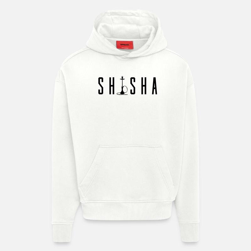 Narguilé - Sweat à capuche bio épais oversize fabriqué en UE - OFF WHITE