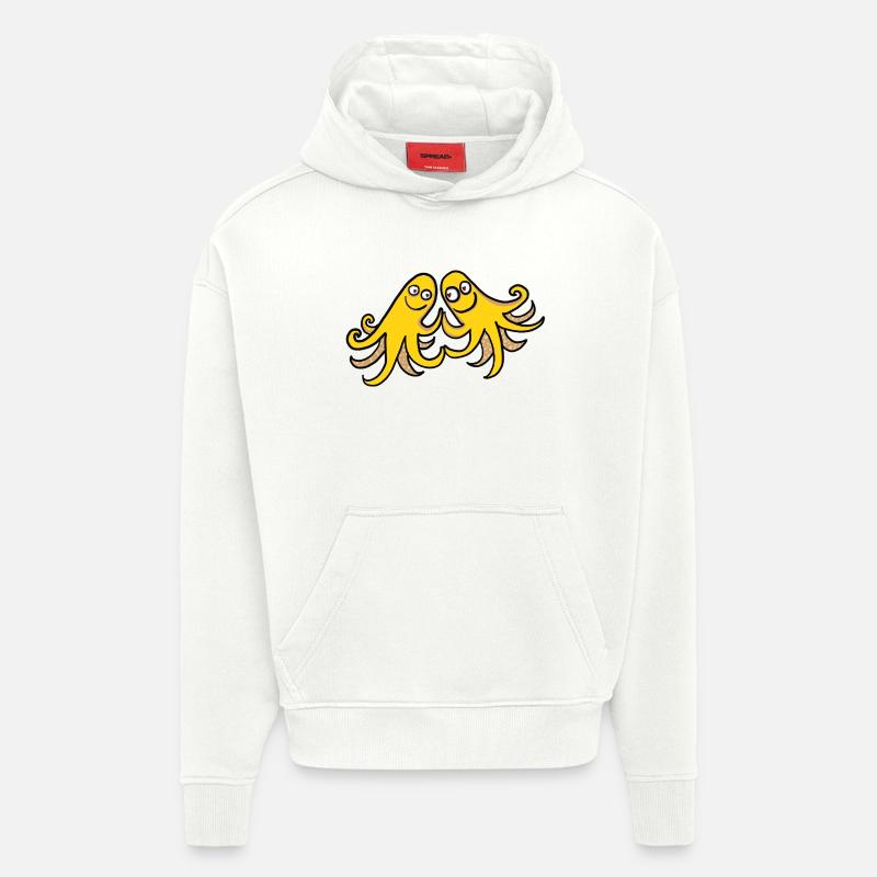 Dancing Octopuses - Hoodie- made by SPREAD  - OFF WHITE