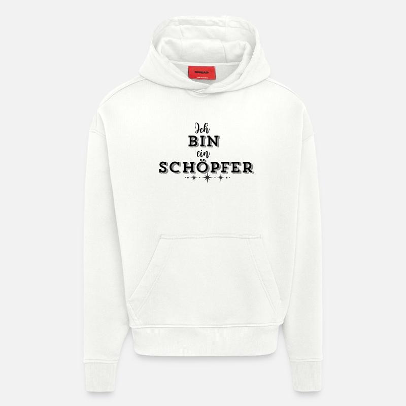 SCHÖPFERKRAFT – Deine Statement Mode - Hoodie- made by SPREAD  - OFF WHITE