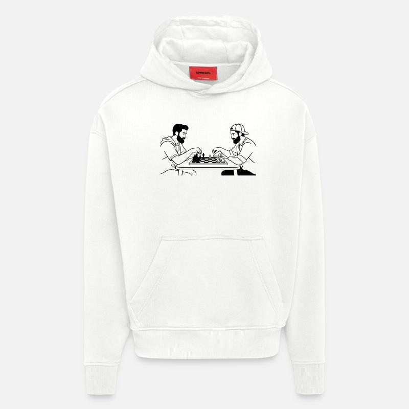 chess - Hoodie- made by SPREAD  - OFF WHITE