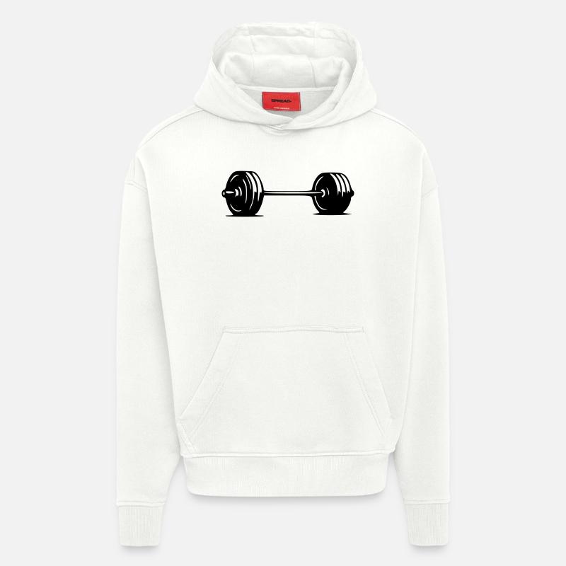 Barbell - Hoodie- made by SPREAD  - OFF WHITE