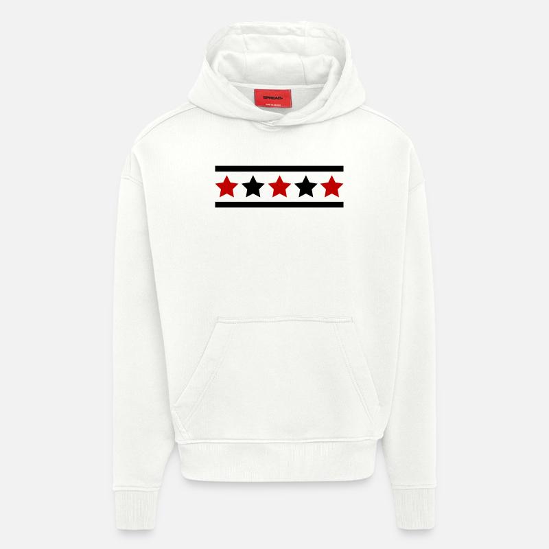 Star Pattern - Hoodie- made by SPREAD  - OFF WHITE