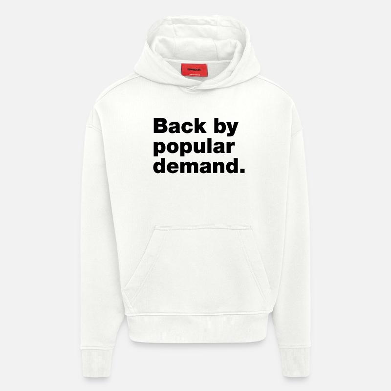 De retour à la demande populaire - Sweat à capuche bio épais oversize fabriqué en UE - OFF WHITE