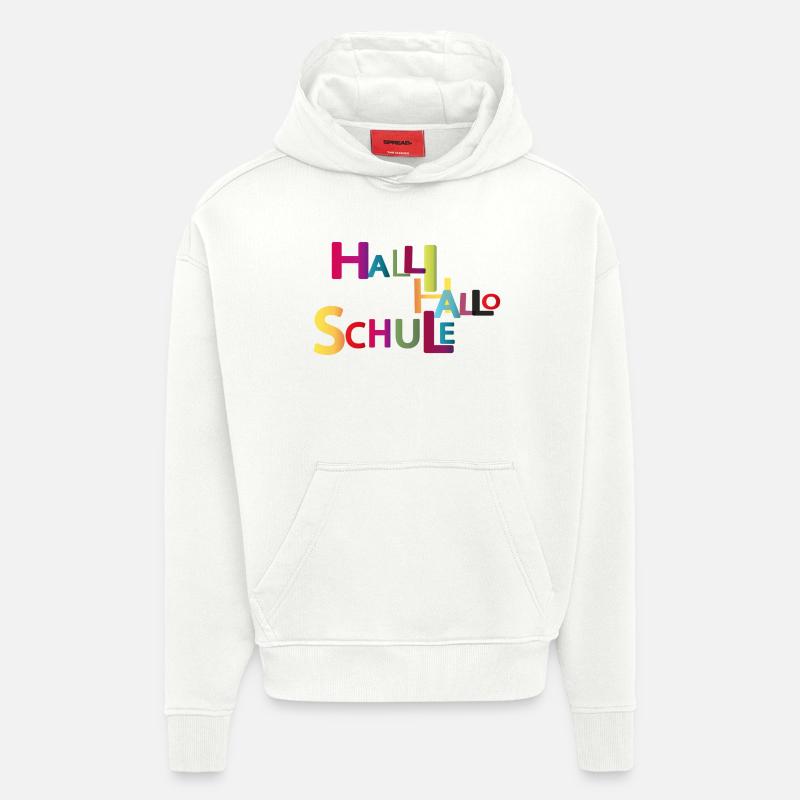 Hello Hello School - Hoodie- made by SPREAD  - OFF WHITE
