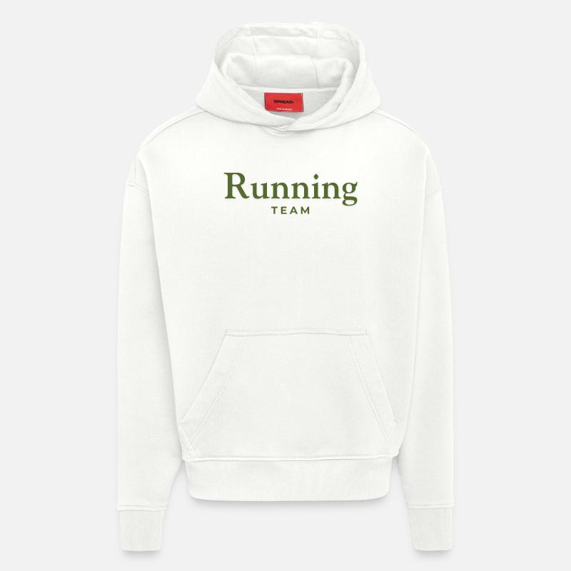 Équipe de course - Sweat à capuche bio épais oversize fabriqué en UE - OFF WHITE