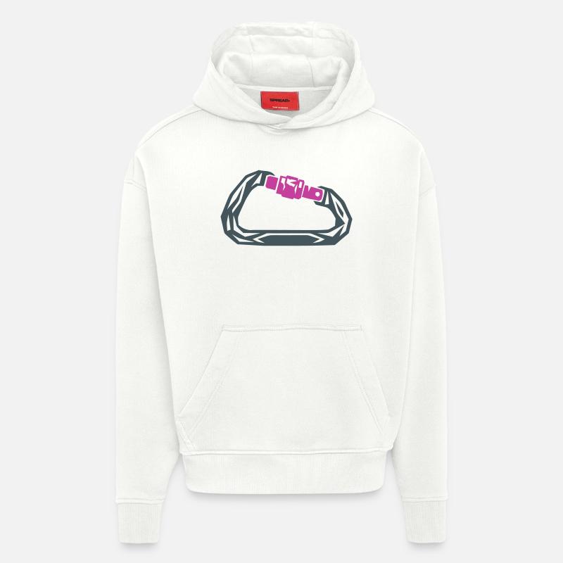 Escalade de Crassonner Alpinisme - Sweat à capuche bio épais oversize fabriqué en UE - OFF WHITE