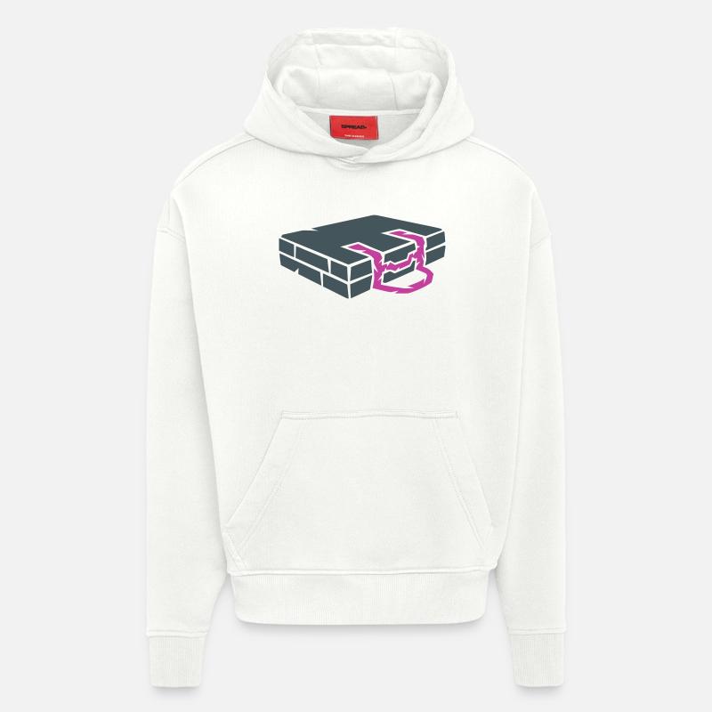 Bouldermatte Crashpad Klettern - Hoodie- made by SPREAD  - OFF WHITE