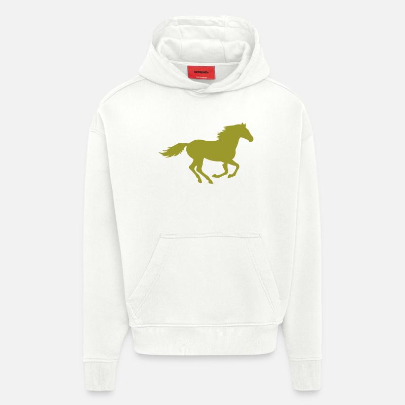 Pferd Silhouette - Hoodie- made by SPREAD - OFF WHITE