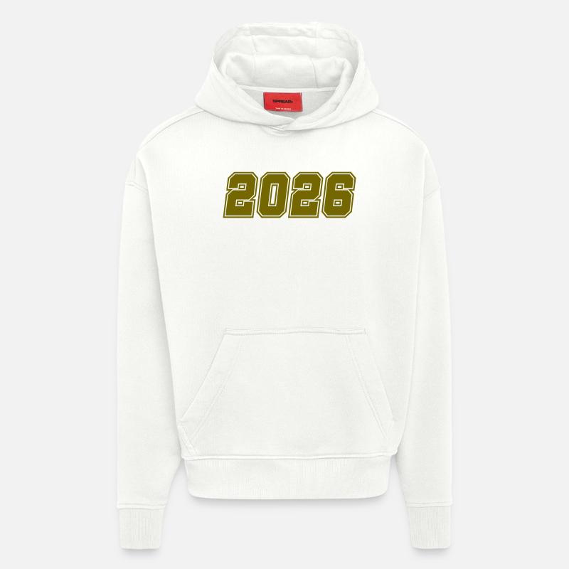 2026- - Sweat à capuche bio épais oversize fabriqué en UE - OFF WHITE