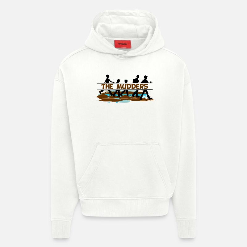 Les Mudders – L’Aventure des Wadden - Sweat à capuche bio épais oversize fabriqué en UE - OFF WHITE