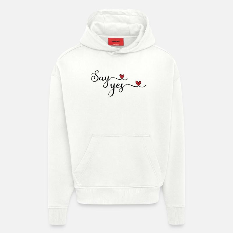 Sag ja - Sweat à capuche bio épais oversize fabriqué en UE - OFF WHITE