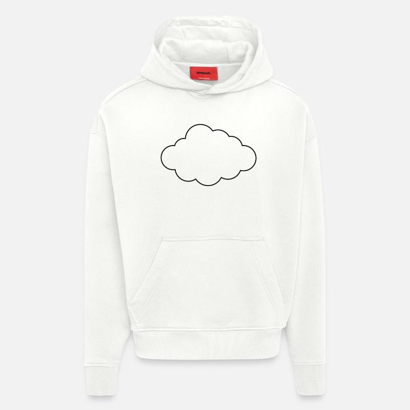 Résumé du nuage - Sweat à capuche bio épais oversize fabriqué en UE - OFF WHITE