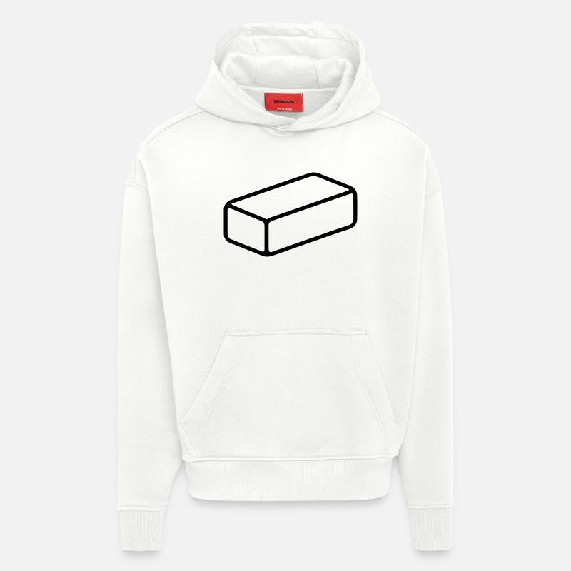 brique - Sweat à capuche bio épais oversize fabriqué en UE - OFF WHITE