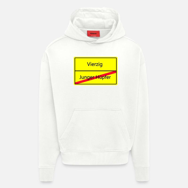 ortsschild_vierzig - Hoodie- made by SPREAD  - OFF WHITE