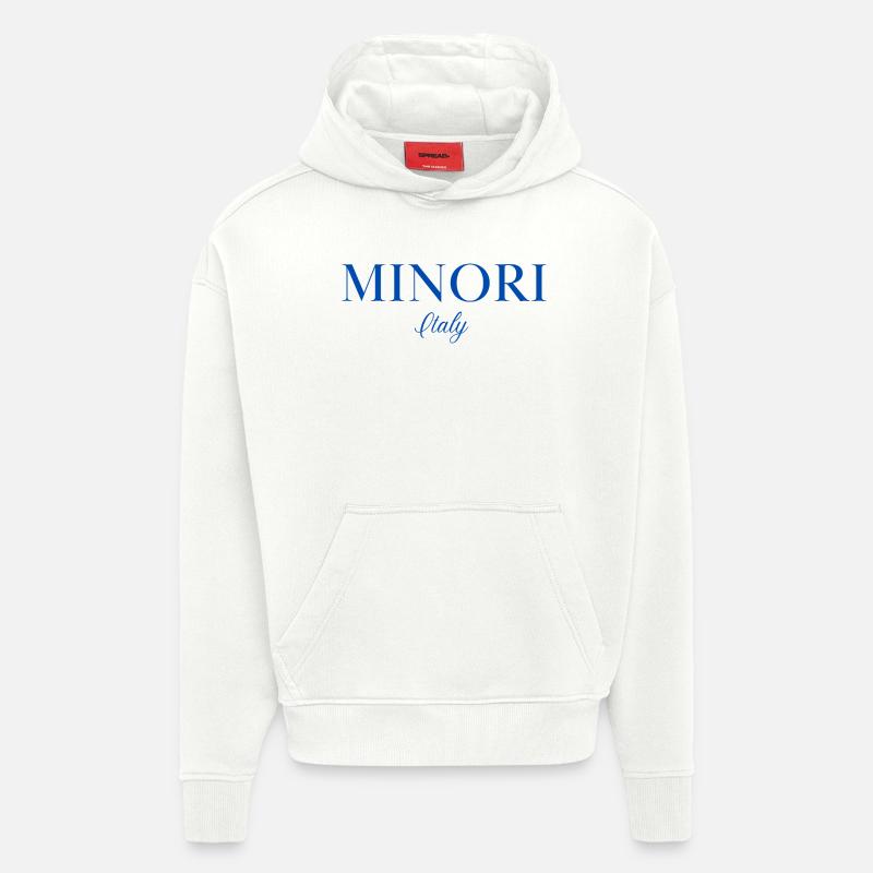 Minori, Italie - Sweat à capuche bio épais oversize fabriqué en UE - OFF WHITE