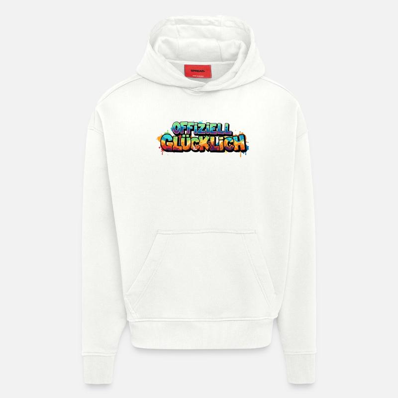 Offiziell Glücklich Version 2 - Hoodie- made by SPREAD - OFF WHITE