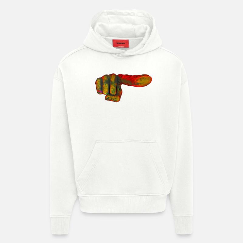 Farbexplosion Zeigefinger - Hoodie- made by SPREAD  - OFF WHITE