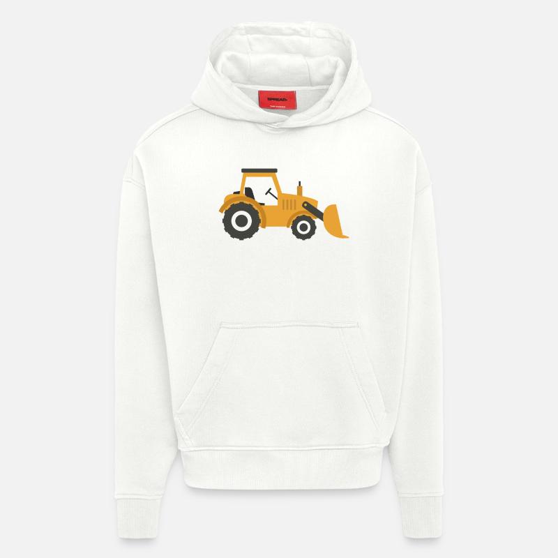Bêcheur - Sweat à capuche bio épais oversize fabriqué en UE - OFF WHITE