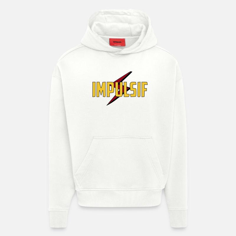 Impulsif  - Sweat à capuche bio épais oversize fabriqué en UE - OFF WHITE