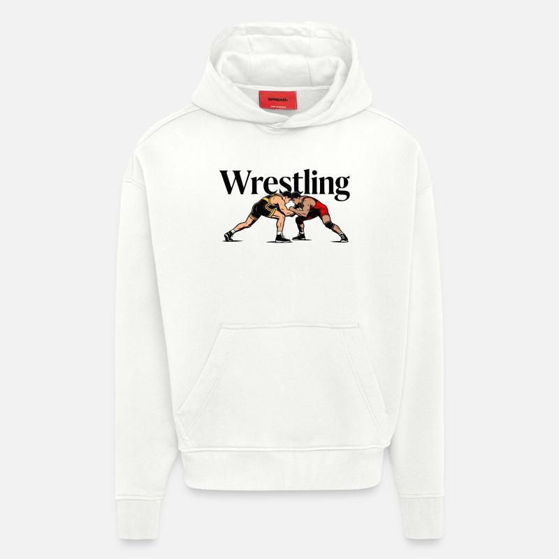 Lutte - Sweat à capuche bio épais oversize fabriqué en UE - OFF WHITE