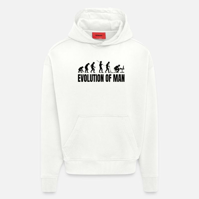 Programmierer Computerfreak Evolution - Hoodie- made by SPREAD - OFF WHITE