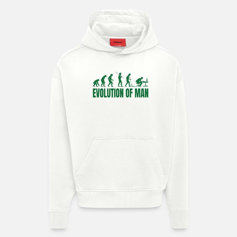 Evolution of Man Programmer IT - Hoodie- made by SPREAD - OFF WHITE