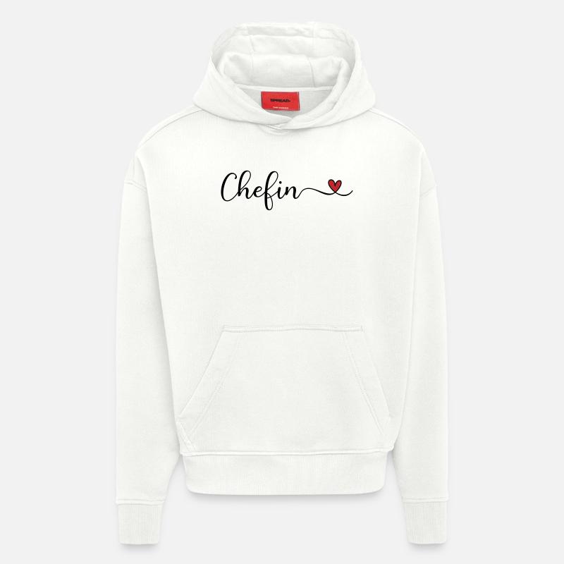 Patron - Sweat à capuche bio épais oversize fabriqué en UE - OFF WHITE