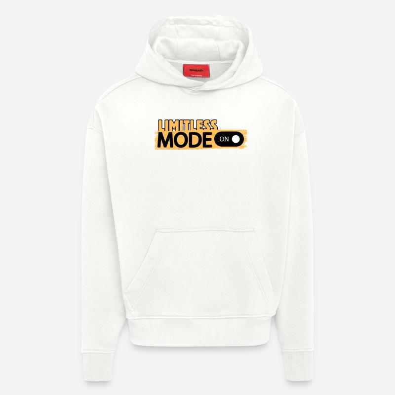 Mode Sans Limites Activé - Sweat à capuche bio épais oversize fabriqué en UE - OFF WHITE