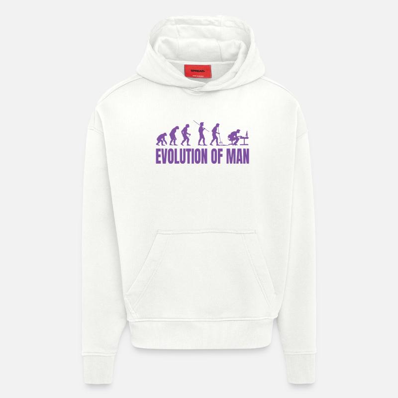 Programmer Computer Freak Evolution Retro - Hoodie- made by SPREAD  - OFF WHITE