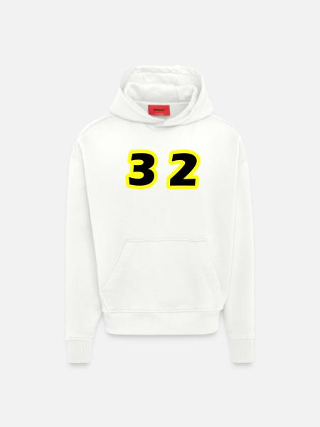 32 Number Symbol - Hoodie- made by SPREAD  - OFF WHITE