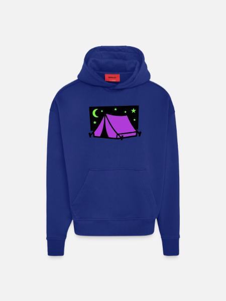 Camping Tent Star Graphic - Hoodie- made by SPREAD - OFF WHITE