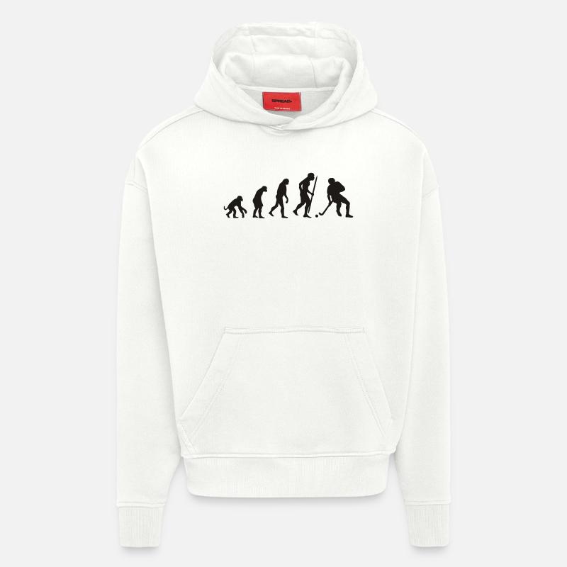 Evolution der Feldhockey - Hoodie- made by SPREAD  - OFF WHITE