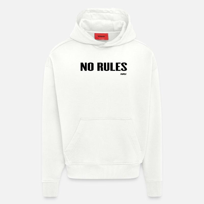 pas de règles - Sweat à capuche bio épais oversize fabriqué en UE - OFF WHITE