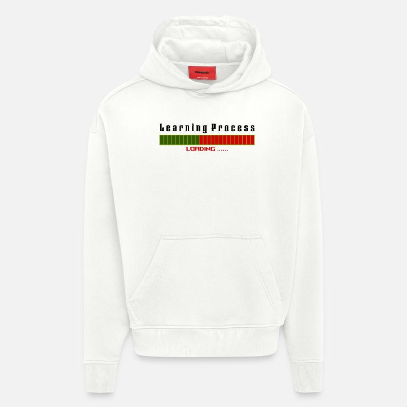 Learning Process Loading white shirt - Hoodie- made by SPREAD  - OFF WHITE