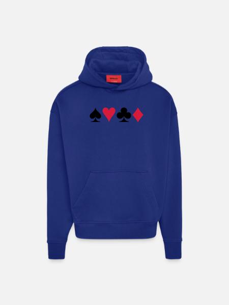 Poker (V) - Hoodie- made by SPREAD - OFF WHITE
