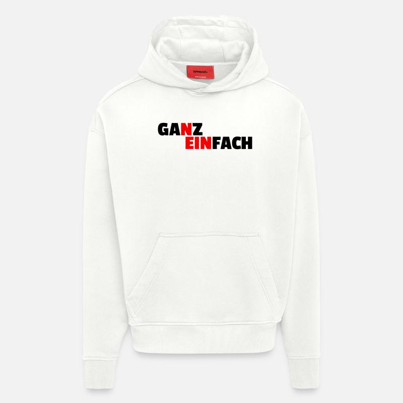 SIMPLEMENT NON - Sweat à capuche bio épais oversize fabriqué en UE - OFF WHITE