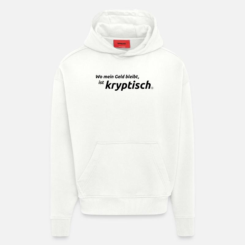 crypto - Sweat à capuche bio épais oversize fabriqué en UE - OFF WHITE